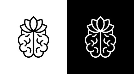 Mindfulness  White Icon Set Design