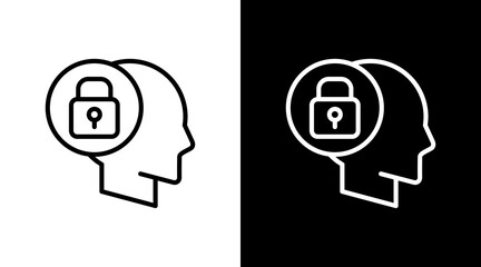 Closed Mind  White Icon Set Design