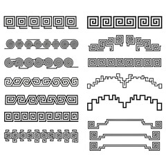 Obraz premium Elegant collection of geometric border designs, perfect for adding a touch of modern sophistication to your creative projects and designs with clean lines