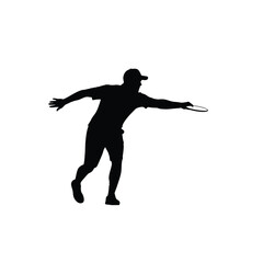 Man playing tennis silhouette black white background