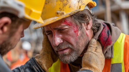 After an accident, a builder saves a coworker