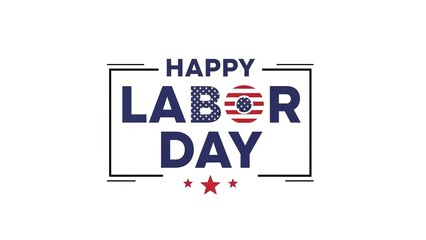 Happy labor day celebration with patriotic theme