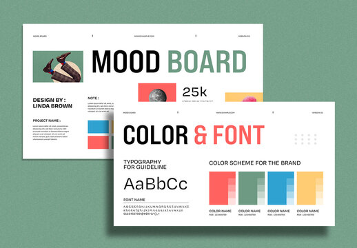 Modern Mood Board Template Layout