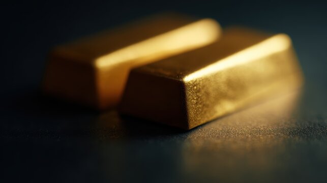 gold bullion under spotlight, premium investment concept