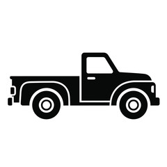 Black pickup truck vehicle transportation