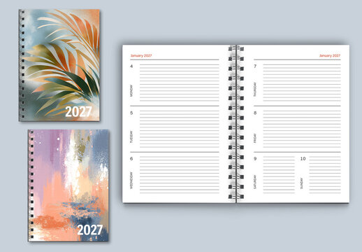 2027 Weekly Personal Planner with Art Cover