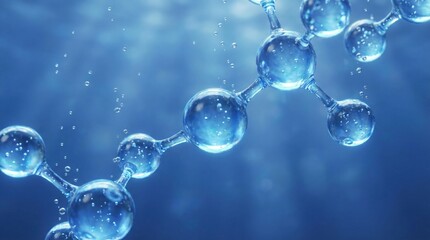 Close-up abstract representation of water bubbles floating gracefully in the air amidst a soft background evoking a sense of lightness