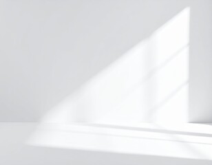 Bright Minimalist Interior with Soft Shadows and Light Lines