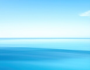 Obraz premium Serene Blue Ocean Horizon with Calm Waters and Clear Sky Above