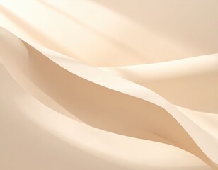 Obraz premium Soft Curves and Shadows in Minimalist Beige Fabric Drapery Design