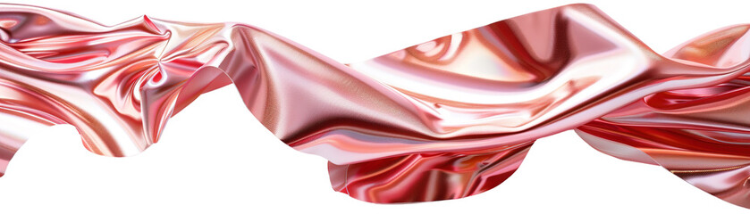 Obraz premium Holographic foil strip is cut out on a transparent background. This element can be used in various design projects or as a graphic resource in creative work