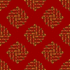 Elegant Thai Ornamental Motif Seamless Pattern