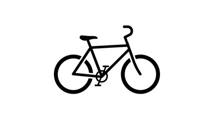 Fototapeta premium Bicycle Icon Black Color Simple Design.