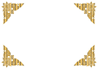 Thai Art Golden Ornamental Corner Pattern