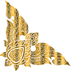 Gold Thai Ornamental Corner Design