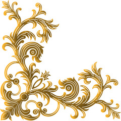 Luxury Gold Flourish Frame Corners