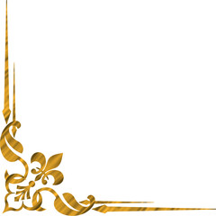 Golden Flourish Corner Frame Element