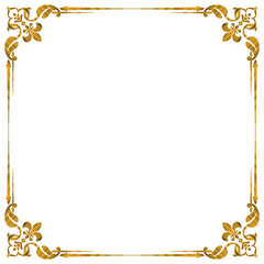 Elegant Gold Decorative Frame Corner Design