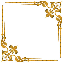 Luxury Golden Ornamental Border Frame