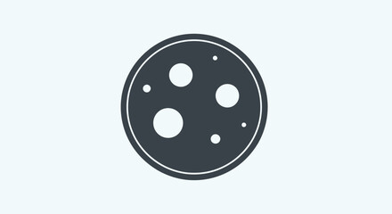 Dark grey circle with holes.