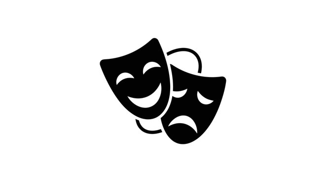 Theatre Masks Comedy Tragedy Symbols.