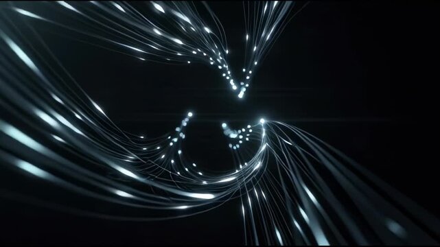 Cinematic Chaotic Light Streaks and Erratic Motion Background
