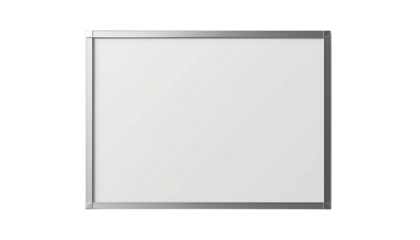 A blank whiteboard on transparent background for business concepts