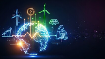 Fototapeta premium Sustainable Energy and Technology Concept