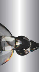 Glass Chain Perspective View 3D Connection Depth Background