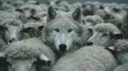 Obraz premium The wolf in sheep's clothing