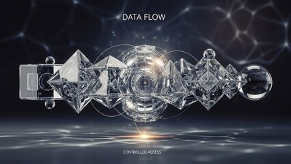 Crystalline Data Flow Network with Controlled Access