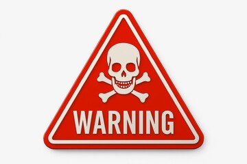 Warning sign with skull and crossbones indicating danger