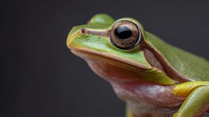 Fototapeta premium frog with soft gradient background