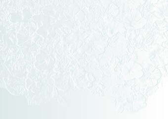 Silver background with a delicate floral relief design featuring various flowers. The pattern is embossed, creating a subtle three-dimensional effect over a gradient surface transitioning from light t