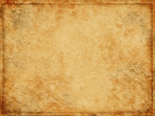 Obraz premium Aged, textured paper with a brown border and distressed, vintage appearance