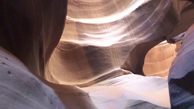 Abstract details of orange slot canyon wall, Antelope Canyon Arizona, USA