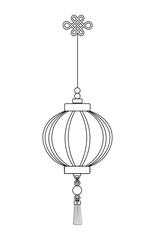 Chinese New Year lanterns. Chinese lantern decoration vector