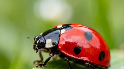 Fototapeta premium ladybird on a leaf
