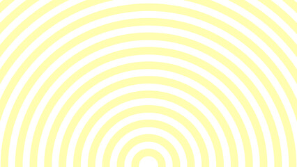 Naklejka premium Abstract Yellow and White Concentric Half Circle Curved Background