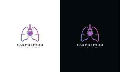 Obraz premium Anatomical illustration of human lungs with heart on white and black backgrounds from a medical viewpoint