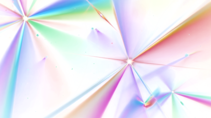 Colorful prism crystal light flare effect isolated on transparent background, rainbow abstract glow shards