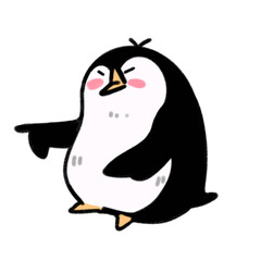  Cute Penguin Cartoon Character Illustration Set