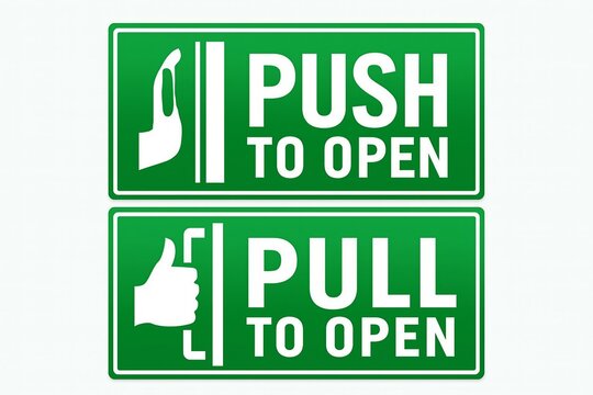 Push and pull door signage for easy access