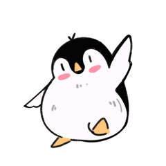 Fototapeta premium Cute Penguin Cartoon Character Illustration Set