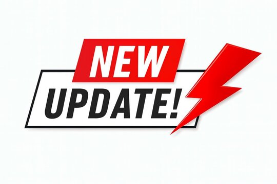 New update notification with lightning bolt icon
