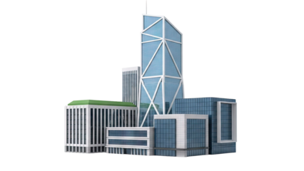 Modern Cityscape with Diverse Architectural Styles