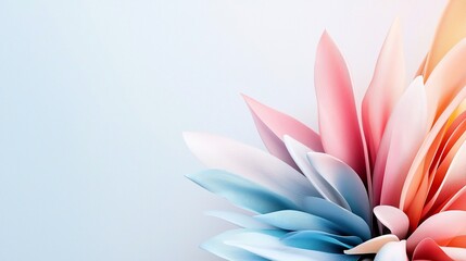 Fototapeta premium Abstract petal bloom pastel colors
