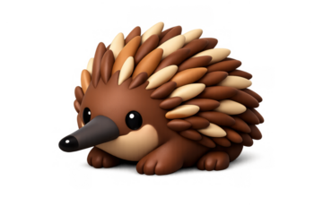 Cute cartoon echidna illustration for kids' design and decor