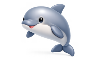 Playful dolphin icon - fun marine life illustration for design