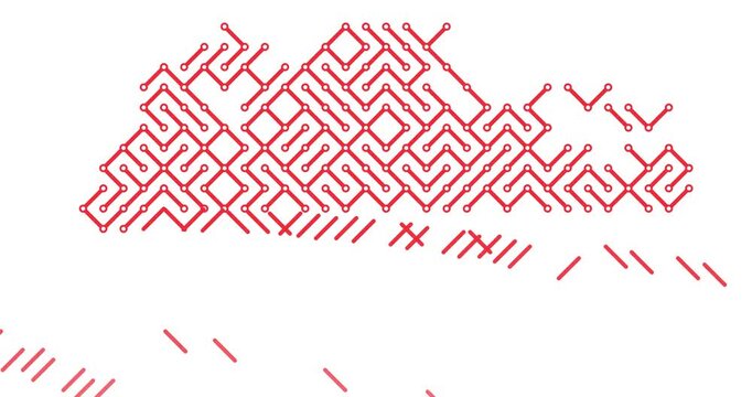 Diagonal Vector Lines Sliding to Reveal Singapore